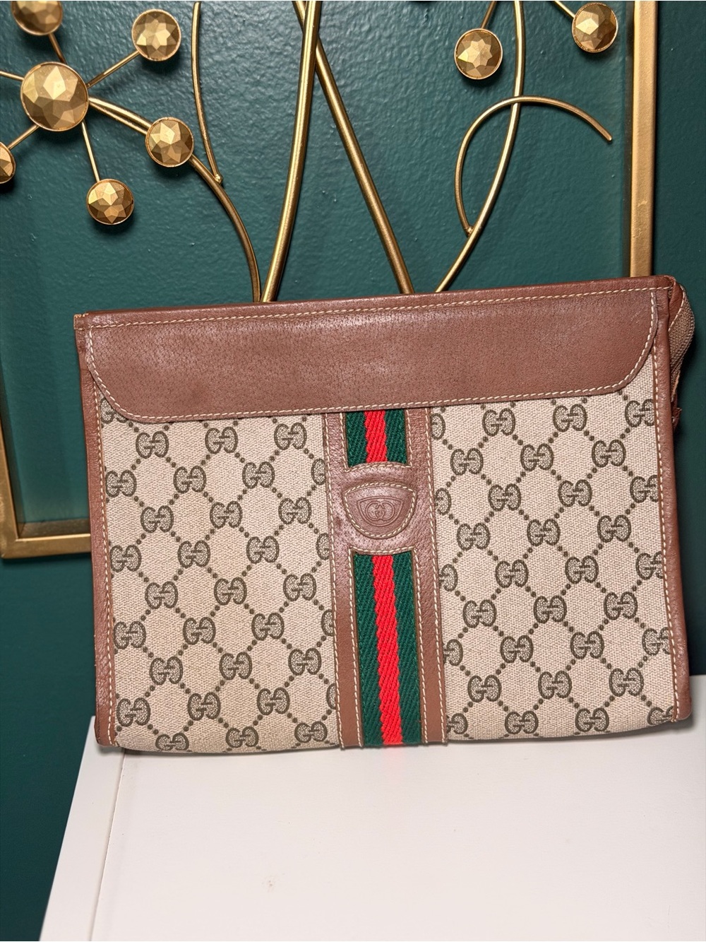 Gucci GG Supreme Sherry Line Canvas Toiletry Pouch